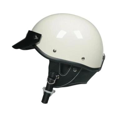 Imagem de Retro vintage capacete da motocicleta scooter meio capacete cruiser pr
