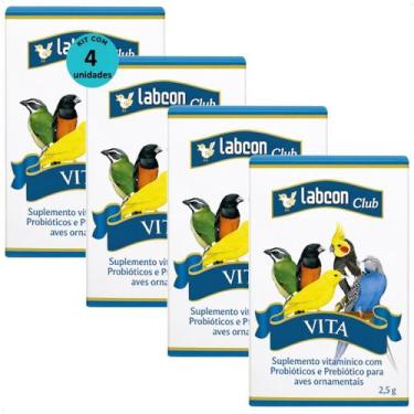 Imagem de Alcon labcon club vita probiótico aves ornamentais kit com 4