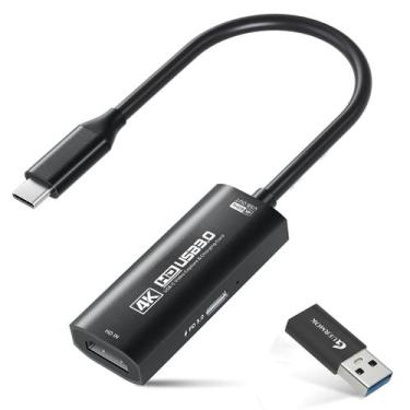 Imagem de Placa de Captura USB Guermok 4K 60FPS, USB 3.0, PD 100W