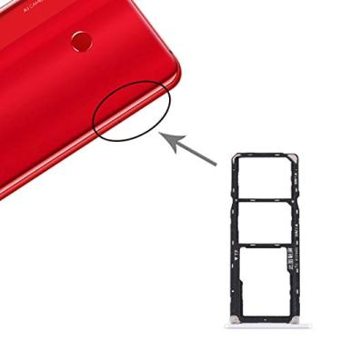Imagem de Peças de substituição para celular bandeja de cartão SIM + bandeja de cartão SIM + bandeja de cartão micro SD para Huawei Enjoy Max Flex Cable (cor: prata)