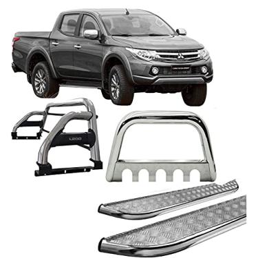 Imagem de Kit Quebra Mato+Estribo Chapa +Santo Anto H2 L200 a 20 Cromo