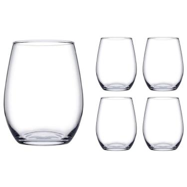 Imagem de Copo Vidro Redondo Transparente Amber Duravel 440ml - 4 Un