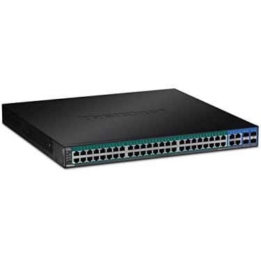 Imagem de Tendnet Interruptor Gigabit Web Smart PoE+ de 52 portas, preto, 48 Gigabit PoE+ portas, 4 portas Gigabit Compartilhadas (RJ-45 ou SFP), VLAN, QoS, LACP, IPv6, Proteção vitalícia, TPE-5240WS