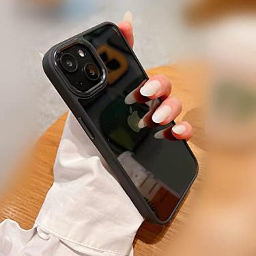 Imagem de Capa de armadura transparente à prova de choque para iphone 13 12 11 pro max x xr xs 7 8 plus se2 capa híbrida de proteção de câmera de metal, a, para i7, i8