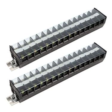 Imagem de Bloco terminal de fio, bloco de barreira de fio à prova de poeira à prova d'água 2 peças 660V 60A tampa transparente para sistemas de distribuição T6015