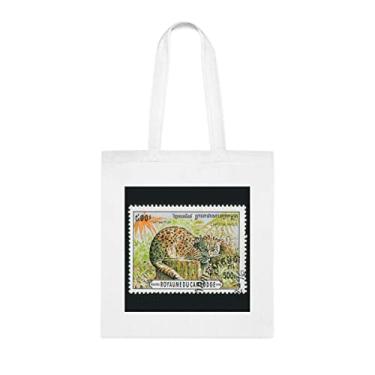 Imagem de Sacola de gato selvagem, presente de sacola de gato selvagem, bolsa de ombro de gato selvagem, sacos reutilizáveis de gato selvagem, ideia de presente de cesta de Natal de aniversário,