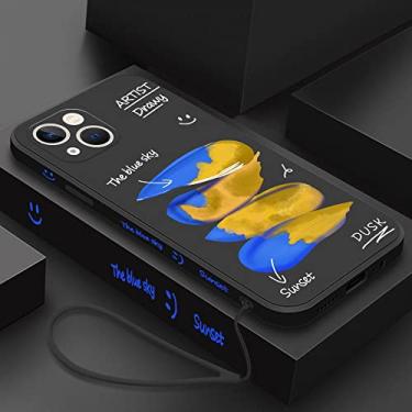 Imagem de Capa de telefone para iphone 11 14 13 12 pro max mini se 2020 6 6s 7 8 plus x xr xs max capa de silicone com alça, b, yk000415, para ipone14 pro max