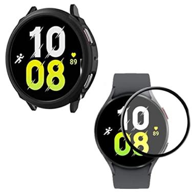Imagem de Kit Capa Case Bumper Preto Com Película 9D Para Galaxy Watch 5 40mm - Phone Palace