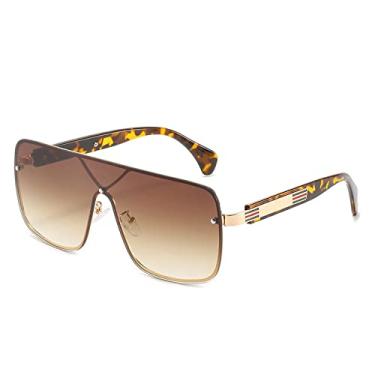 Imagem de Óculos de sol tudo-em-um Steampunk Trend Grande Armação Óculos Conjugados Personalizado Versátil Quadrado Óculos de Sol, 7, Tamanho Único