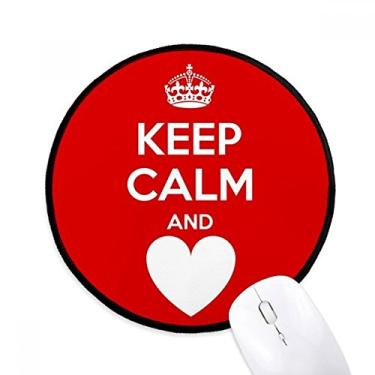 Imagem de Citação Keep Calm and Love Tapete de mouse vermelho para computador