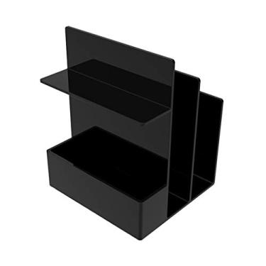 Imagem de KIZQYN Estante simples mesa estante multifuncional divisória estante materiais de escritório rack de armazenamento de cosméticos estante (cor: cinza)