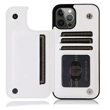 Imagem de Estojo de couro de luxo para iPhone 14 13 12 Mini 11 Pro XR X XS Max 8 7 6 6s Plus 5 5S SE 2020 2022 Suporte de carteira para celular, branco, para iPhone 11