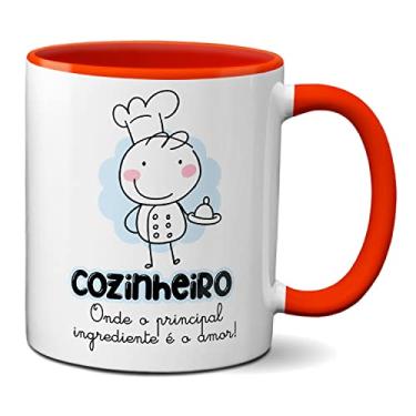 Imagem de Caneca Cozinheiro O Amor É O Principal Ingrediente! Fofo (Vermelha)