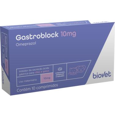 Imagem de Antiácido Biovet GastroBlock Omeprazol 10 mg - 10 Comprimidos