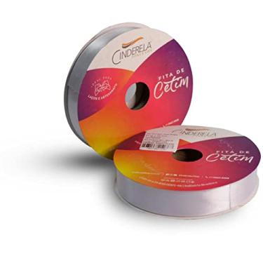 Imagem de Cinderela Fitas Fita de Cetim Simples Face, 22 mm, Branco, Rolo de 50 metros