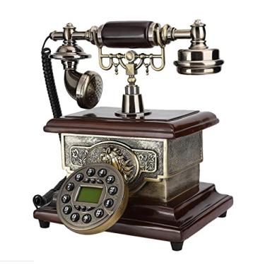 Imagem de Telefone vintage, vintage, vintage, antigo, retrô, com identificação de chamadas, telefone de mesa, mostrador giratório para casa, escritório, hotel
