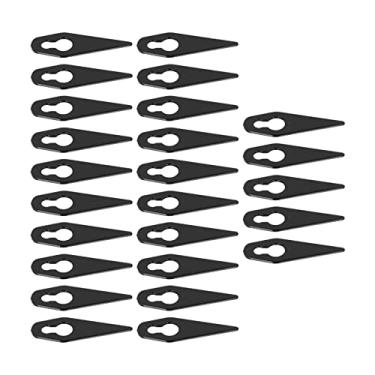 Imagem de Lâminas de substituição para cortador de grama, tamanho compacto, alta confiabilidade, 25 peças, lâmina de corte de plástico ABS para dispositivos de jardim (preto)
