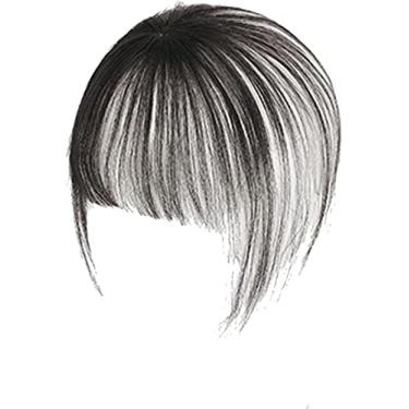 Imagem de Mulheres 3D Air Bangs Clipe De Cabelo Humano Em Bangs Topper Top Remy Extensão Do Cabelo Invisível Sem Costura Fino Neat Nos Templos Fringe Striaght One Piece Hairpiece Accessory