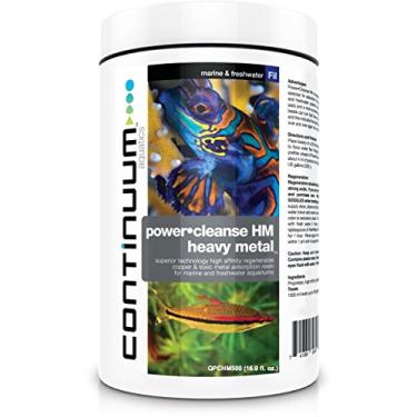 Imagem de Continuum Aquatics Power Cleanse HM Heavy Metal – Resina de filtro de remoção de cobre e metal regenerável para água salgada marinha e aquários de água doce (500 ml)