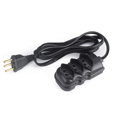 Imagem de Extensão Elétrica Tomada Tripolar 2P + 1 Terra com 2 metros