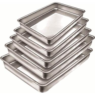Imagem de Conjunto Forma Assadeira Alumínio Borda Alta 5 Peças