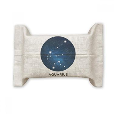 Imagem de Aquarius Constellation Zodíaco Sinal Facial Papel Papel Papel Papel Papel Bolsa Algodão Linho