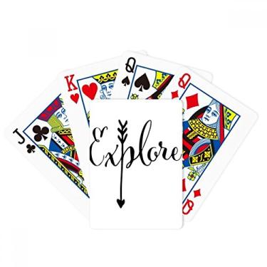 Imagem de DIYthinker Explore Arrow Design Motivação Cartas de Poker Presente de Mesa