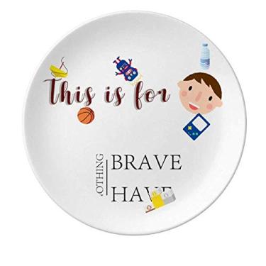 Imagem de Nothing Try Nothing Have Porcelain Plate Dinner Round Dish Boy Man