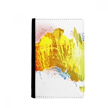 Imagem de Carteira com estampa de mapa colorido da Austrália, porta-passaporte, Notecase Burse