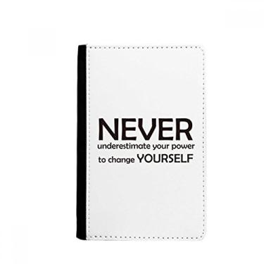 Imagem de Carteira com citação "You Can Change Yourself Porta-passaporte Notecase Burse"