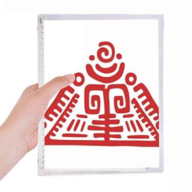 Imagem de Caderno Totems de pirâmide mexicana da antiga civilização com folhas soltas diário recarregável