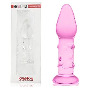Imagem de Lovetoy Glass Romance - Plug Anal em Vidro Cônico Rosa 12,7 x 3,5 cm REF:5709-RS