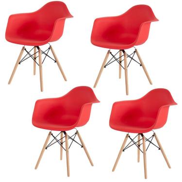 Imagem de Kit 4 Poltronas Decorativas Charles Eames Eiffel 132PP
