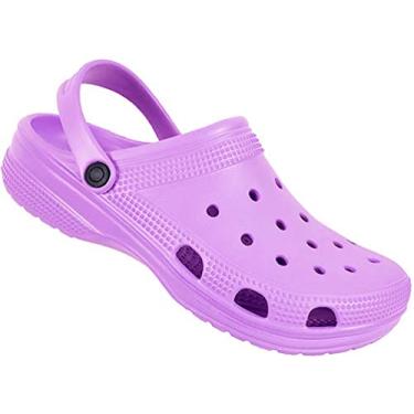 Imagem de Sandália Chinelo Babuche Conforto Ajustável Tipo Croc Baixa (37/38, Roxo)