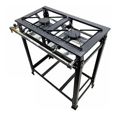 Imagem de Fogão Industrial 2 Bocas Standard Alta Pressão Grelhas Aço 30x30 Mr Fogões