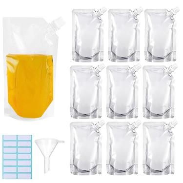 Imagem de Kit de cantil escondível e reutilizável para garrafas de bebidas e bebidas (283 g -10 peças)