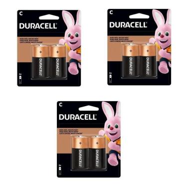 Imagem de 6 Pilhas Média Duracell C Alcalina