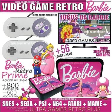 Imagem de Barbie Retro Prime Video Game Retro Edição Especial Barbie + 40 Mil jogos + 2 Controles Super Nintendo