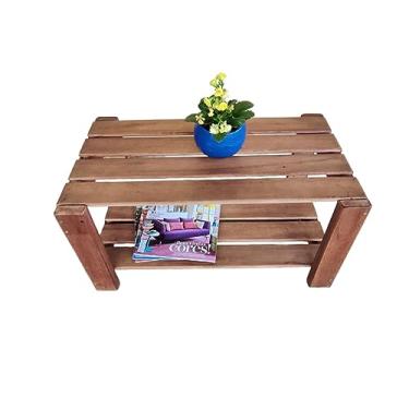 Imagem de Mesa Mesinha De Centro Sala De Estar Lateral Rustica Madeira