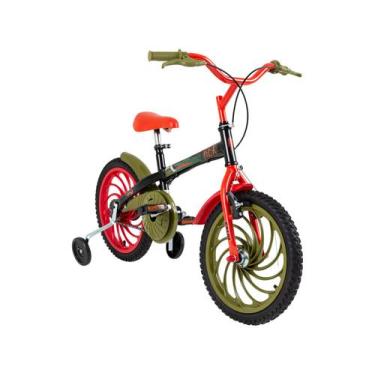 Imagem de Bicicleta Infantil Aro 16 Caloi Rex Preta - Com Rodinhas