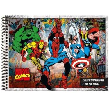 Imagem de Caderno De Cartografia E Desenho Marvel 80 Folhas - Foroni