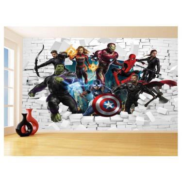 Imagem de Papel De Parede 3D Vingadores Entrando Quarto 3,5M Nhma108