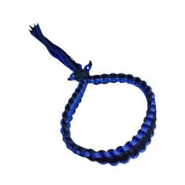 Imagem de Graduação Muay Thai Kruang Prajied Elastico Trançado (Preto com Azul)