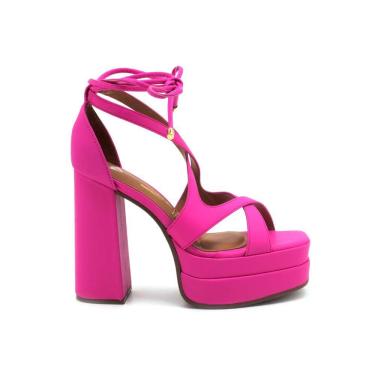 Imagem de Sandália Vizzano Feminina Meia Pata Salto Alto De Amaração