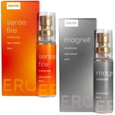 Imagem de Perfume Feminino E Masculino Magnet Sense Fire Kit Com 2 - Kalya