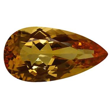 Imagem de Pedra preciosa solta de topázio imperial de 1,88 ct com certificação AIG (11 x 6 mm) não aquecida/não tratada laranja amarela, Large, pedra preciosa, Topázio imperial