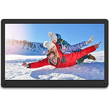 Imagem de Porta-retratos digital de 15 polegadas 1920x1080 de alta resolução com tela IPS completa Sensor de movimento Porta-retratos digital com rotação automática Porta-retratos eletrônicos Calendár