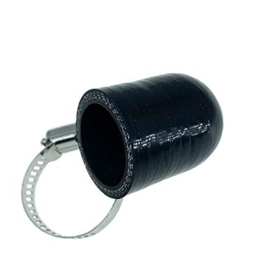 Imagem de Bekelan Tampa de refrigeração de silicone reforçada universal de 1" (25 mm) com braçadeira para aquecedor de bypass, porta de água a vácuo, kit de tampa de extremidade protetora