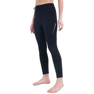 Imagem de Skyone Calças de neoprene femininas masculinas leggings de neoprene 3 mm calças de natação, calças pretas molhadas, calças longas de mergulho, quente para surfe, snorkel, caiaque (3 mm preto feminino,