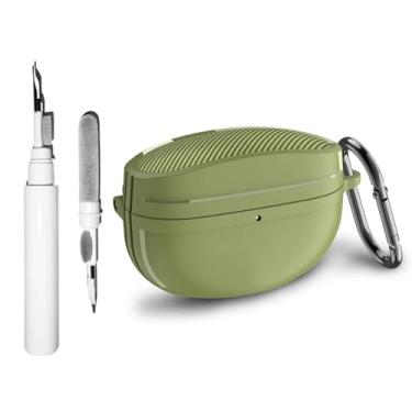 Imagem de SKPY Capa protetora antiqueda de fibra de carbono compatível com Sony WF-1000XM5, TPU macio com ferramentas de limpeza de mosquetão para meninos, meninas, mulheres, homens, adolescentes